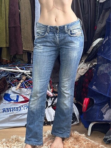 33 Beden Diesel Vintage Viker Kadın Kot Pantolon Jean