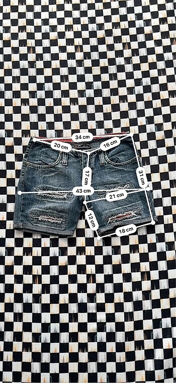 s Beden mavi Renk MXM Jeans Y2k Kısa Kot Şort