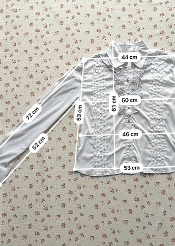 xl Beden beyaz Renk Düğmeli Beyaz Nakışlı Bohem Gömlek