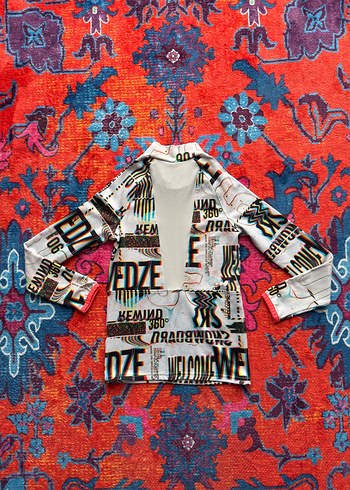 Wedze Renkli Baskılı Uzun Kollu Yarım Balıkçı Sweatshirt