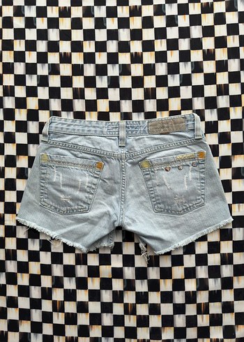 s Beden İceberg Jeans Düşük Bel Y2k Yama Detaylı Kot Şort