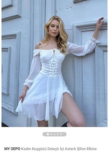 Sheinside Shein beyaz elbise