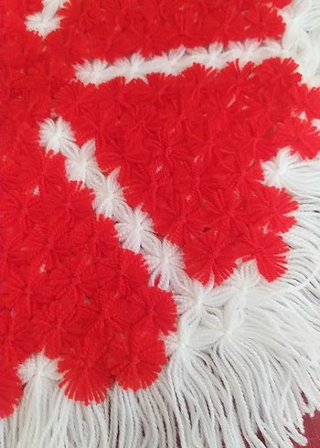 Nakışlı Kırmızı Renkli Banyo lifi kanaviçe - Görsel 3