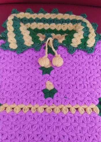 Renkli El Örgüsü Banyo lifi - Görsel 2