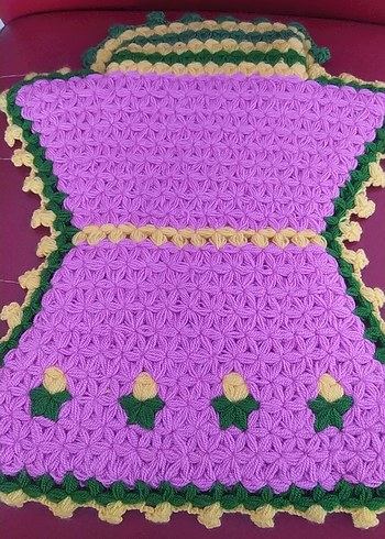 Renkli El Örgüsü Banyo lifi - Görsel 3