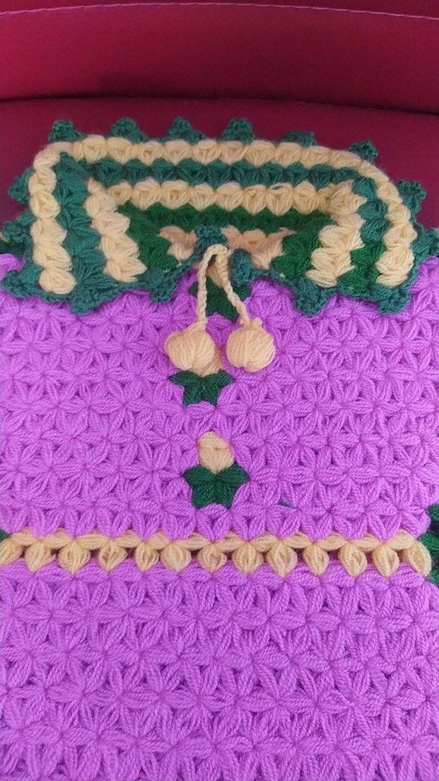 Renkli El Örgüsü Banyo lifi - Görsel 2