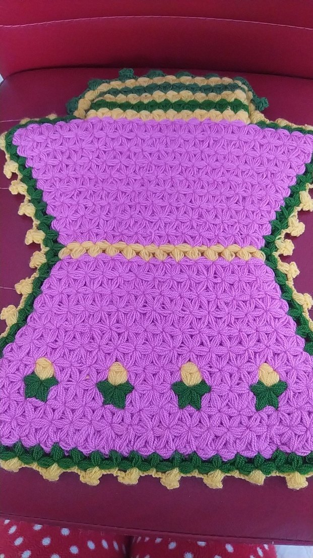 Renkli El Örgüsü Banyo lifi - Görsel 3