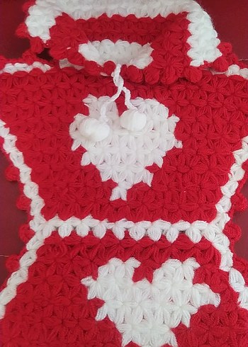 Kırmızı Kalp Desenli Banyo lifi - Görsel 3