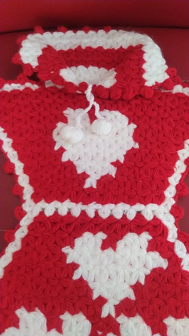 Kırmızı Kalp Desenli Banyo lifi - Görsel 3