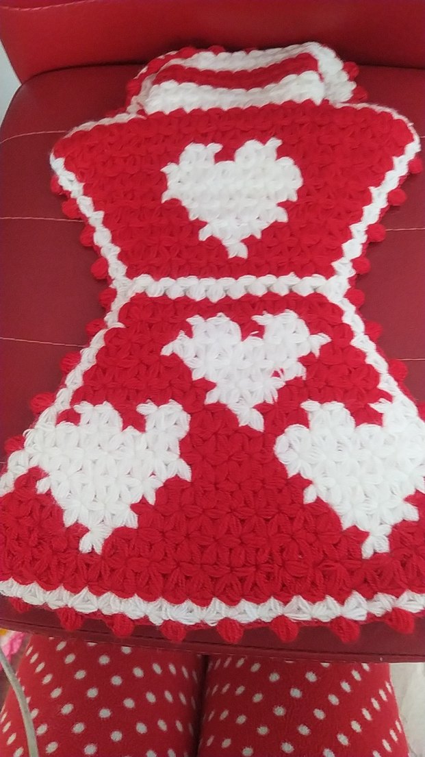 Kırmızı Kalp Desenli Banyo lifi - Görsel 4