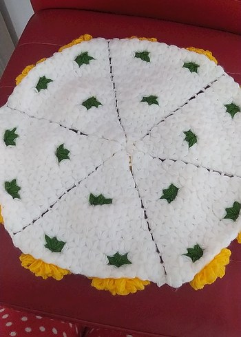 Sarı İşlemeli Yuvarlak banyo lifi - Görsel 2