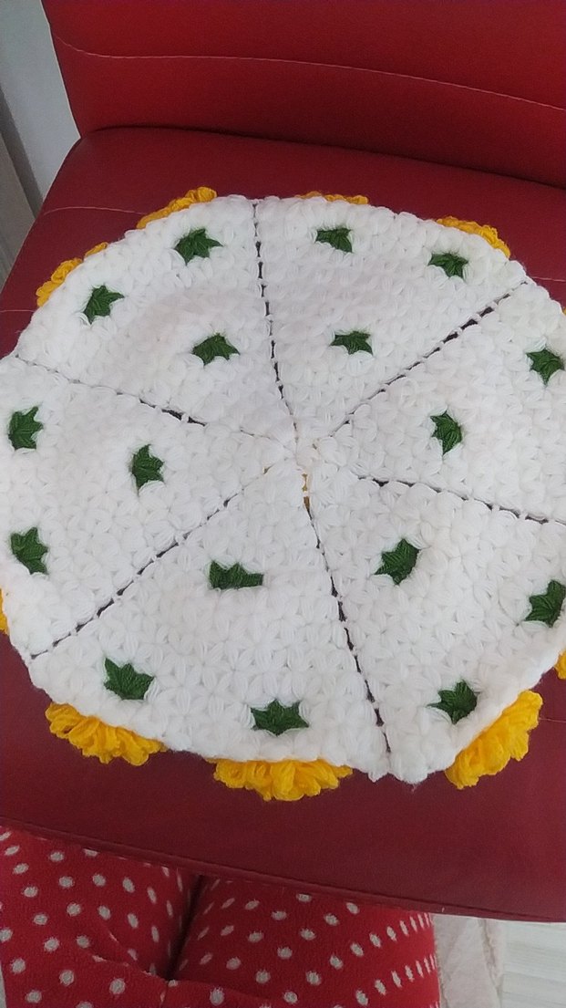 Sarı İşlemeli Yuvarlak banyo lifi - Görsel 2