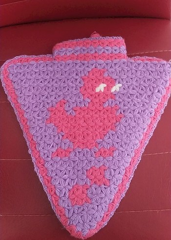 Mor ve Pembe Örgü Banyo lifi - Görsel 2