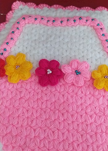 Renkli Çiçekli Pembe Sepet banyo lifi - Görsel 2