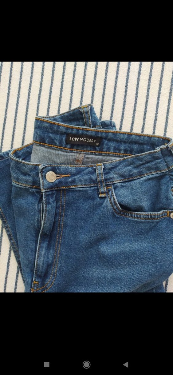 İspanyol paça Kadın Kot Pantolon - Görsel 5