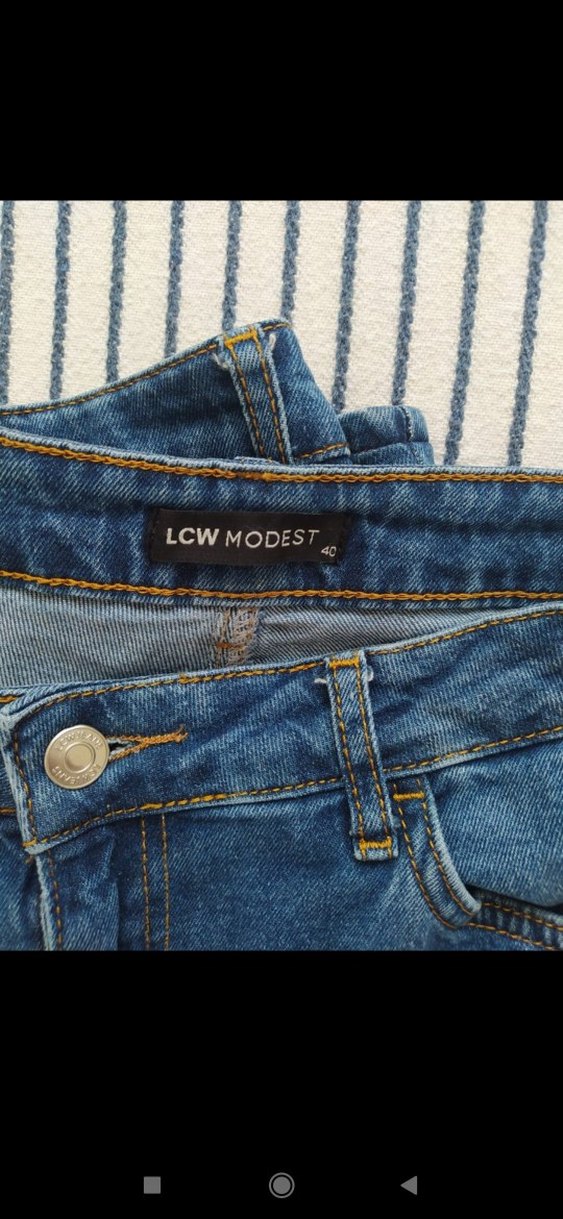 İspanyol paça Kadın Kot Pantolon - Görsel 4