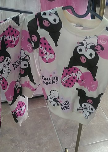 Zara Baskılı Pembe Kromili Takım