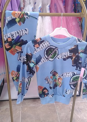 Zara Renkli Baskılı Mavi Sweatshirt