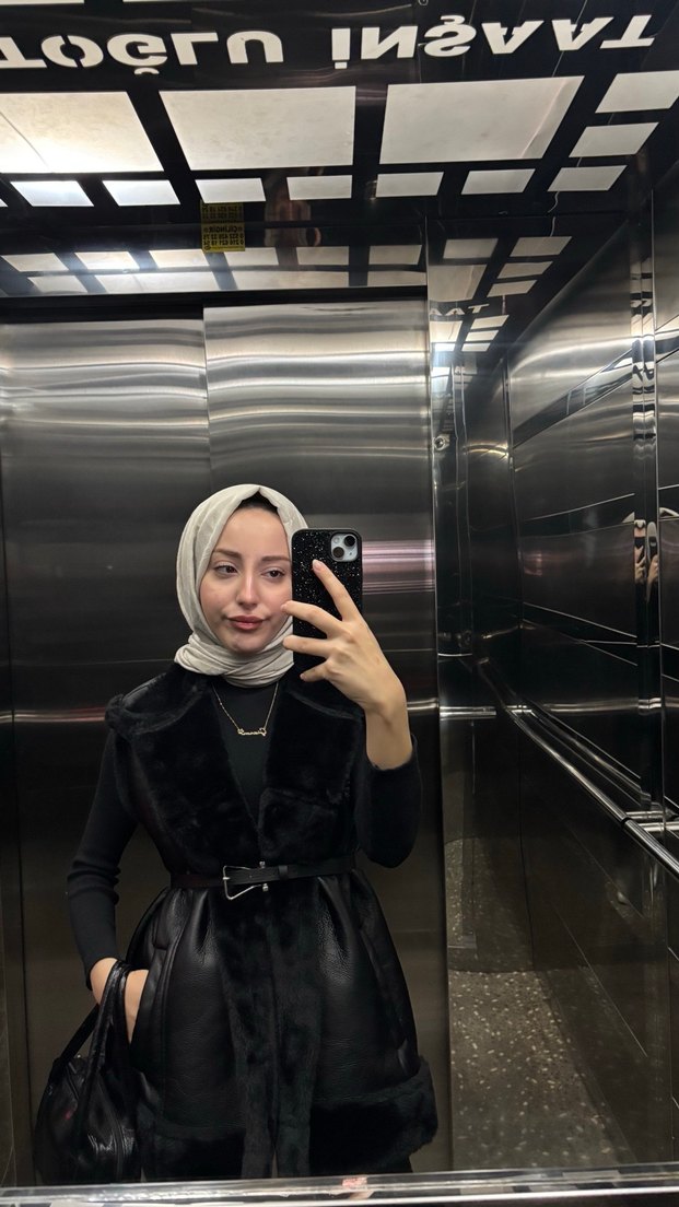 Deri kürklü yelek - Görsel 3