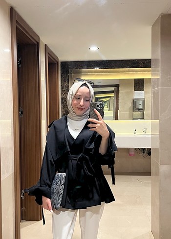 Siyah trençkot - Görsel 2