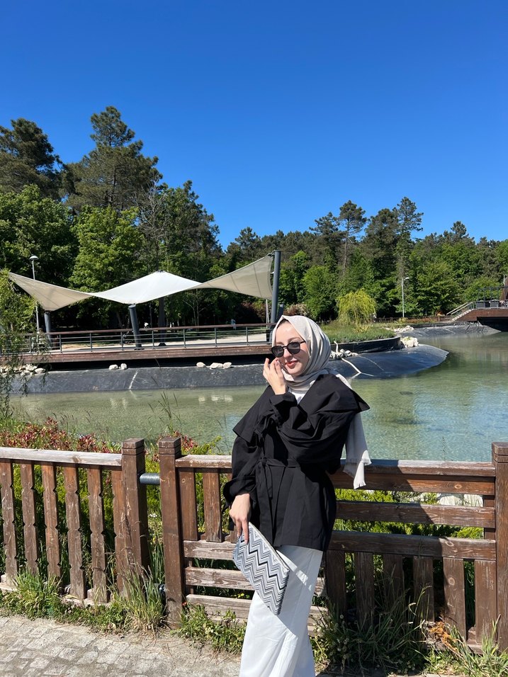 Siyah trençkot - Görsel 3