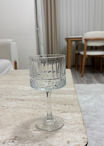 6lı Bej ve Gri Desenli Ayaklı Kadeh - Görsel 2