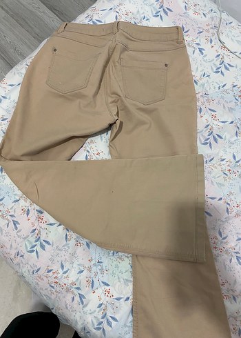 Diğer Bej Kadın Kumaş Pantolon Midi Boy