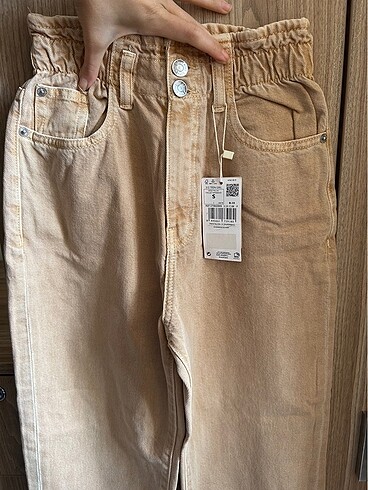 Etiketli mango mom jean