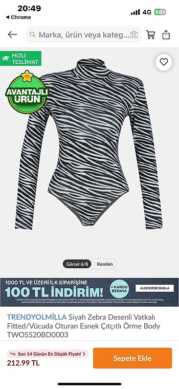 Trendyol & Milla Trendyolmilla zebra üst