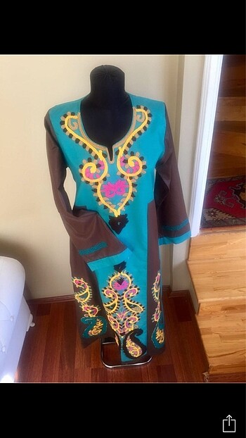 Suud Collection Etnik Desenli Elbise