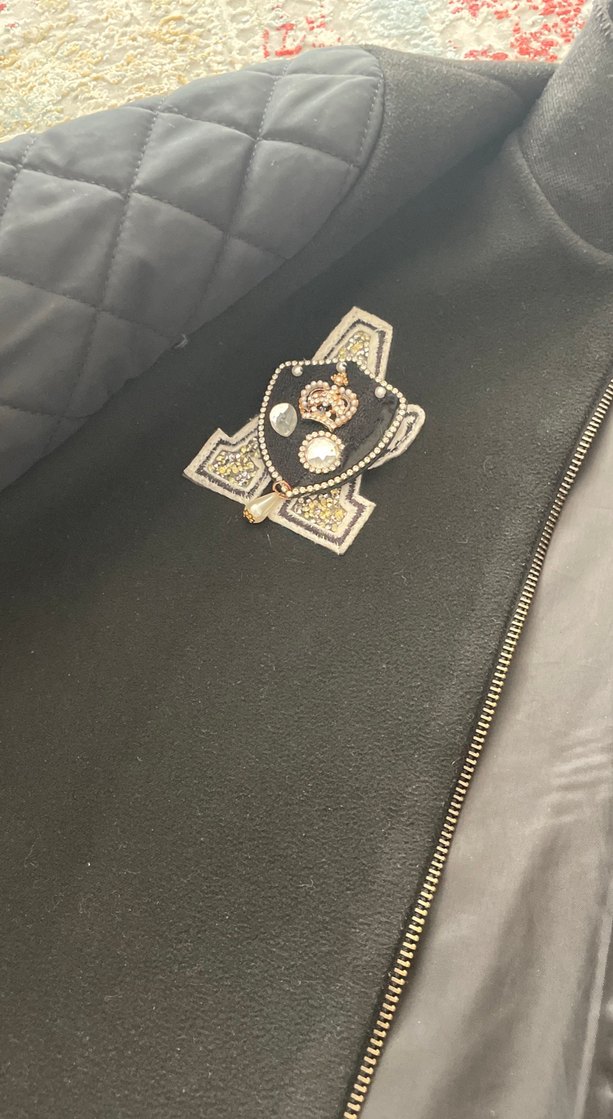 Dik Yaka Siyah Kadın Kaşe Ceket - Görsel 3