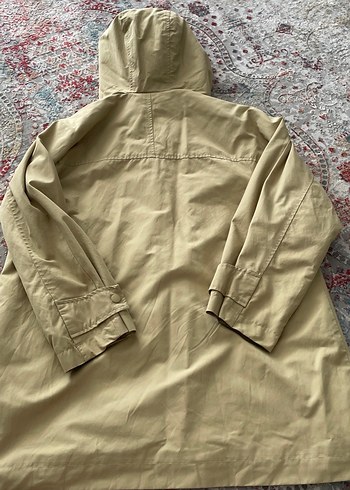 Bej Midi Kadın Çocuk Trençkot Kapüşonlu - Görsel 4