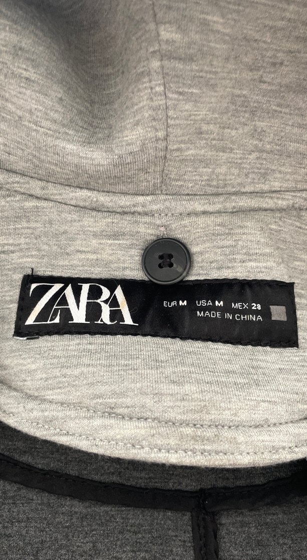 Gri Midi Zara Marka Kapüşonlu Ceket - Görsel 2