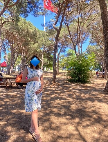 Diğer Sırt Detaylı Hamile Elbisesi