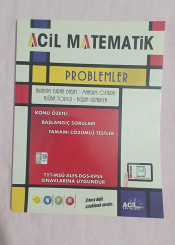Acil Matematik Problemler Sınav Hazırlık Kitabı