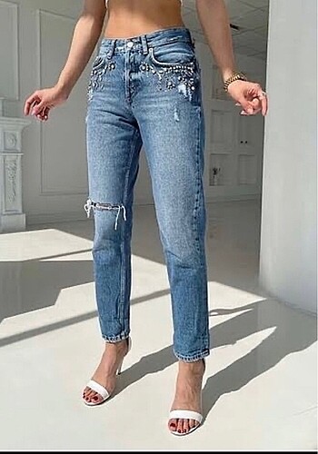 Taşlı pantolon taşlı jean