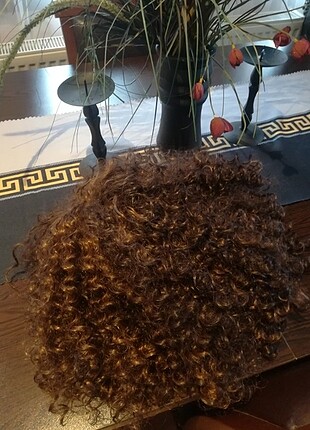  Beden Afro saç kıvırcık peruk 