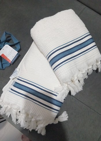 diğer Beden Beyaz Bohem Tarzı Peştemal Seti