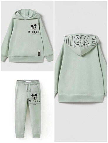 Zara ZARA MICKEY MOUSE KAPŞONLU TAKIM