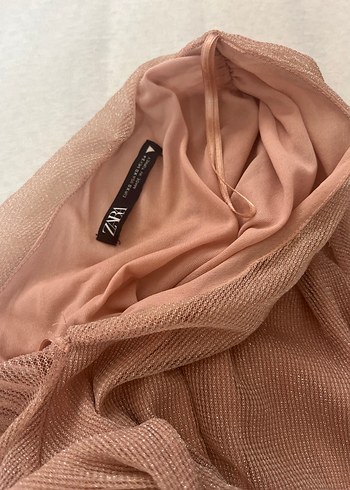 Parlak toz pembe  Tek Omuzlu Bluz - Görsel 5