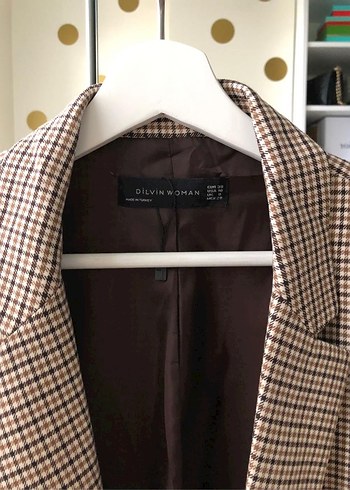 Gri Ekose Kadın Blazer - Görsel 3