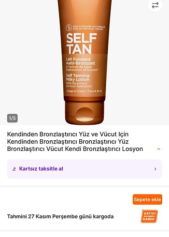 Bronzlaştırıcı ve nemlendirici krem - Görsel 5