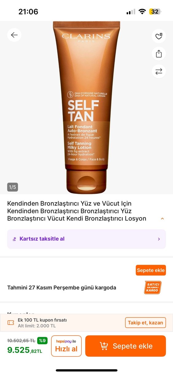 Bronzlaştırıcı ve nemlendirici krem - Görsel 5