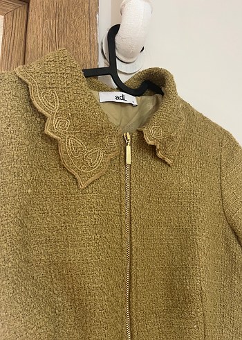 Nakışlı Yaka Detaylı Mini Elbise - Görsel 3