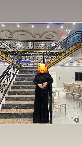 Siyah tesettür abiye