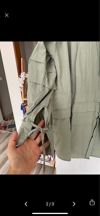 Diğer Mint yeşili tunik gömlek