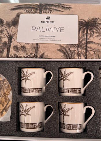 Karaca Palmiye 6'lı Espresso Fincan Seti