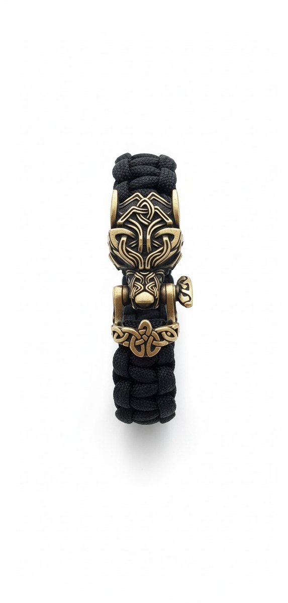 Gotik Tarzda Altın Renk Erkek Bileklik - Görsel 2