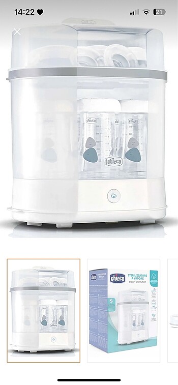 Chicco buharlı sterilizatör 3 in 1