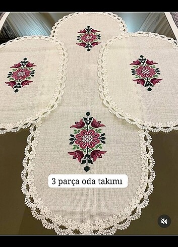 Etamin oda takımı 3 parça 